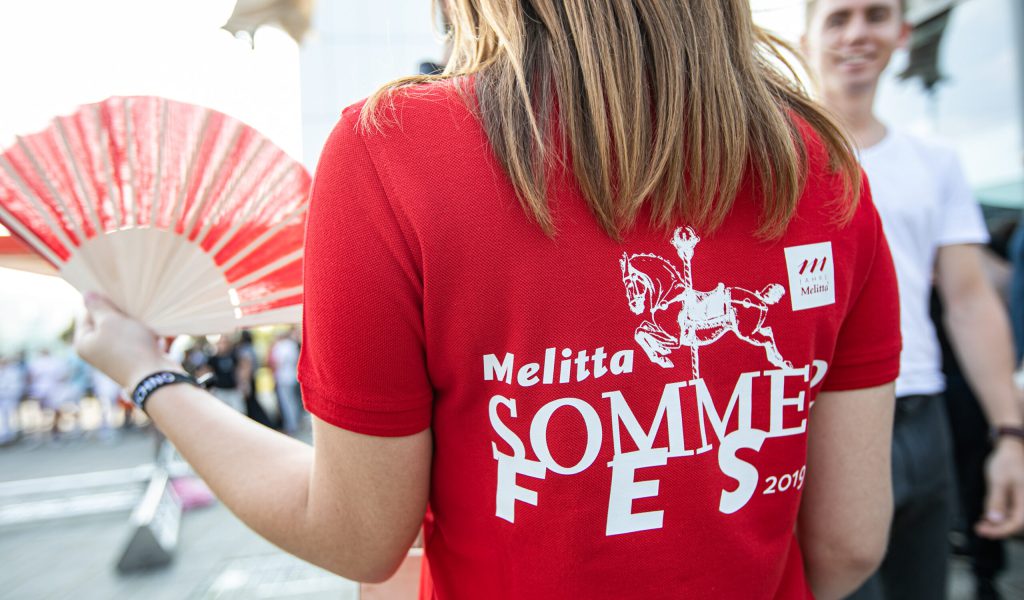 Melitta Sommerfest: Corporate T-Shirt mit Sommerfest Motiv