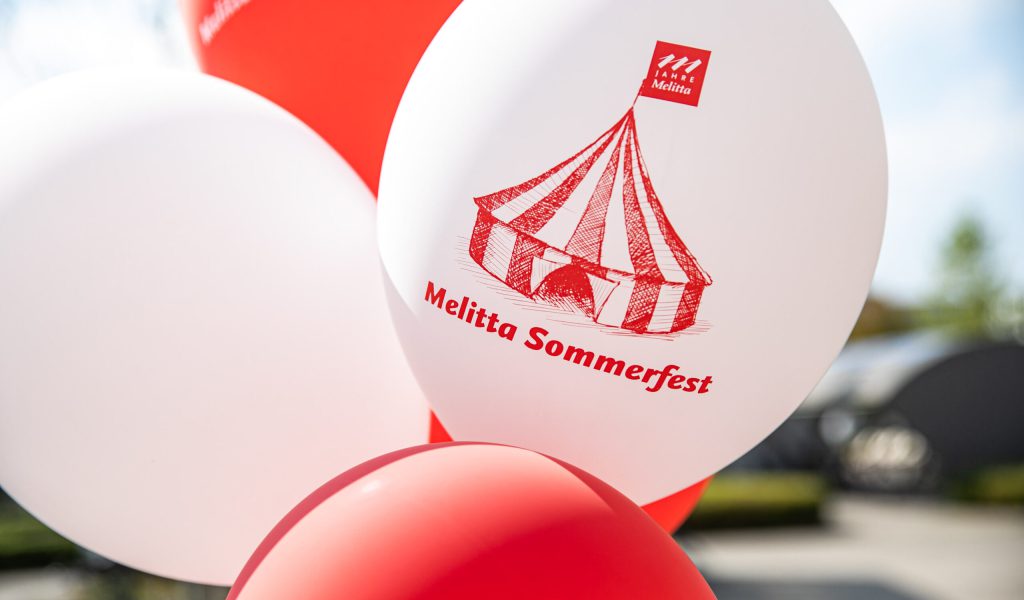 Melitta Sommerfest: Luftballons mit dem Sommerfest Motiv