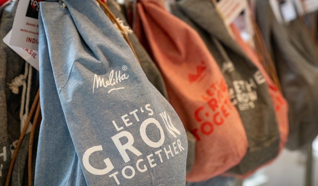 Melitta Finance Conference: Stoffbeutel aus recycelter Baumwolle